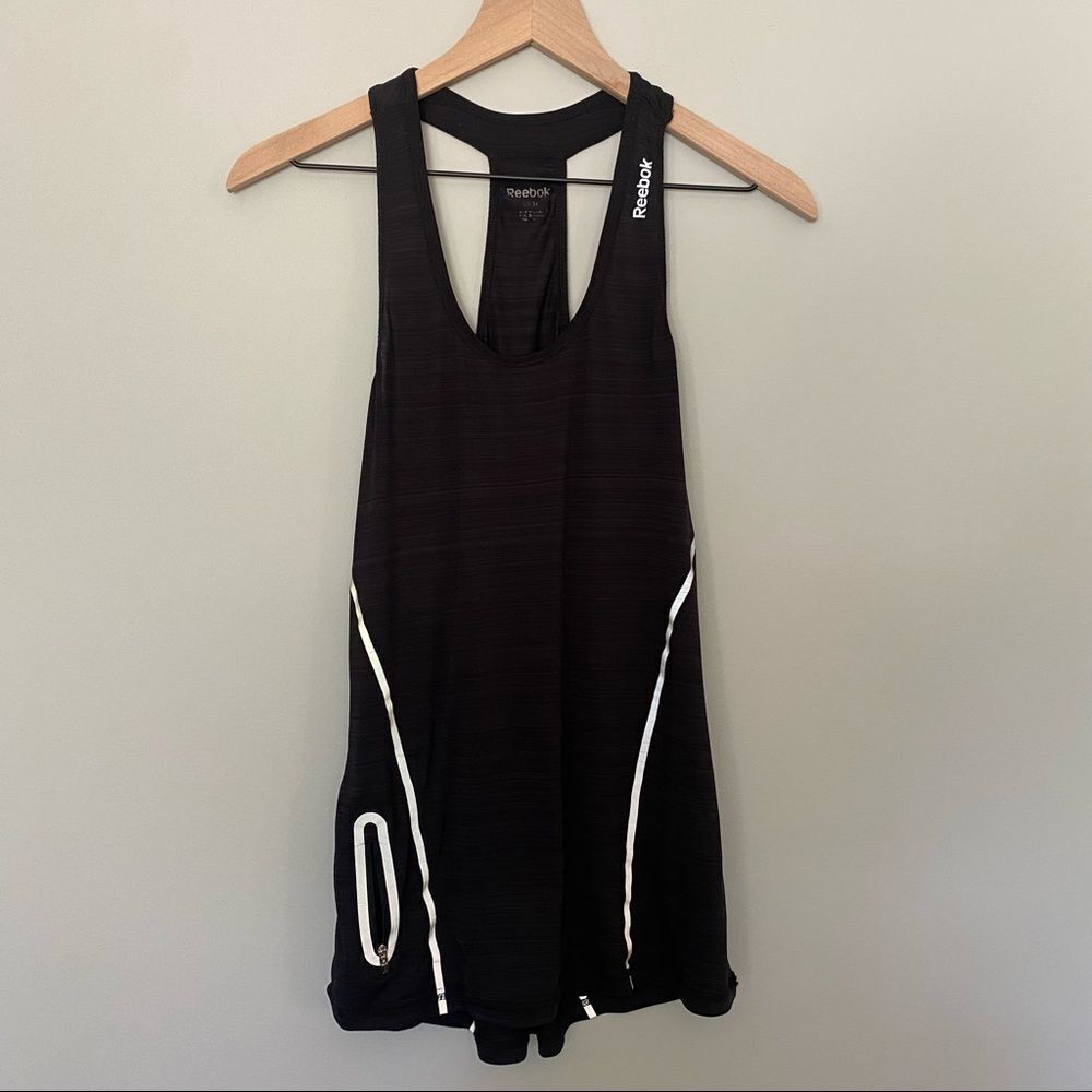 Rebook Small Black Tank Athletic Workout Yoga Running Lounge Spandex
